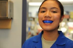 Young Woman with mouthguard